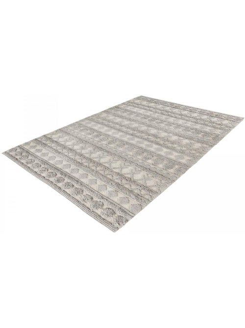 Tapis salon et chambre tissé en laine motif scandinave TINCA - Kiabi