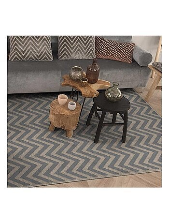 Tapis salon et chambre tissé en viscose motif géométrique CHEVROL