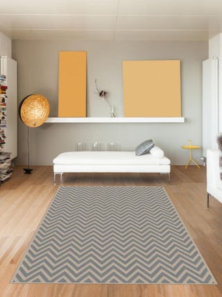 Tapis salon et chambre tissé en viscose motif géométrique CHEVROL
