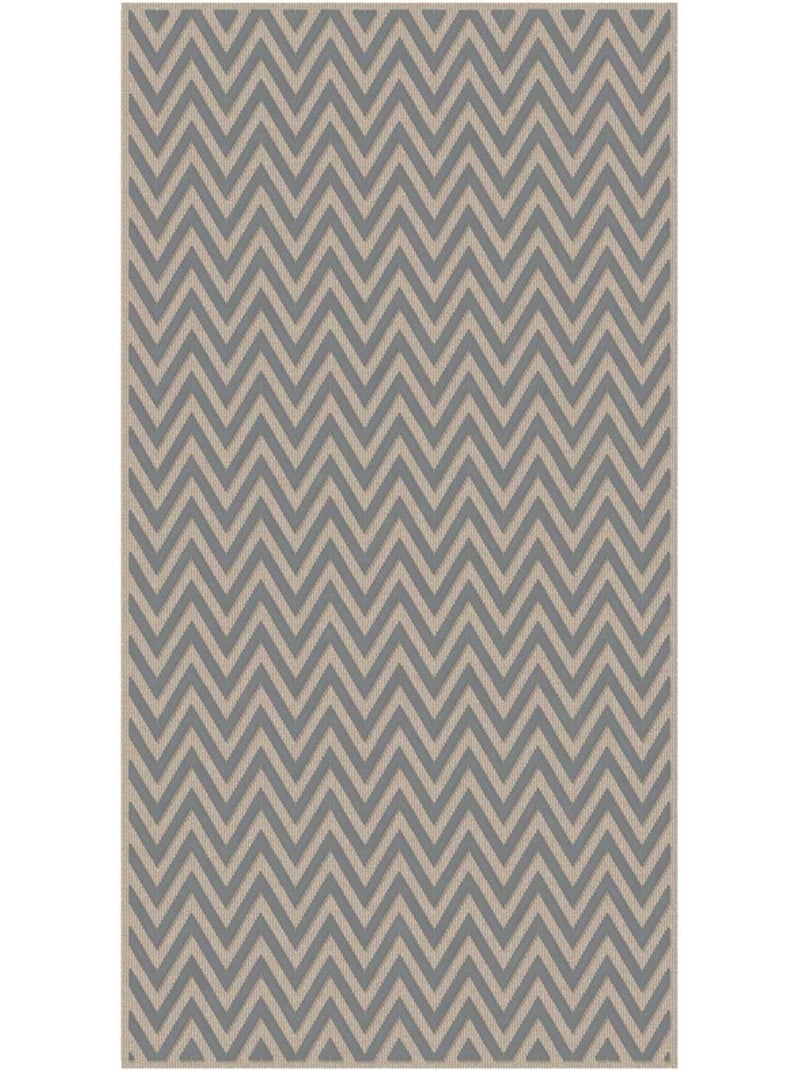 Tapis salon et chambre tissé en viscose motif géométrique CHEVROL Gris - Kiabi
