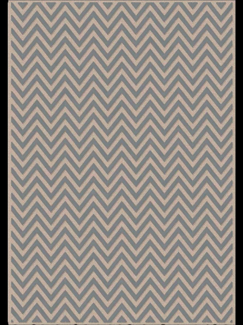 Tapis salon et chambre tissé en viscose motif géométrique CHEVROL Gris - Kiabi