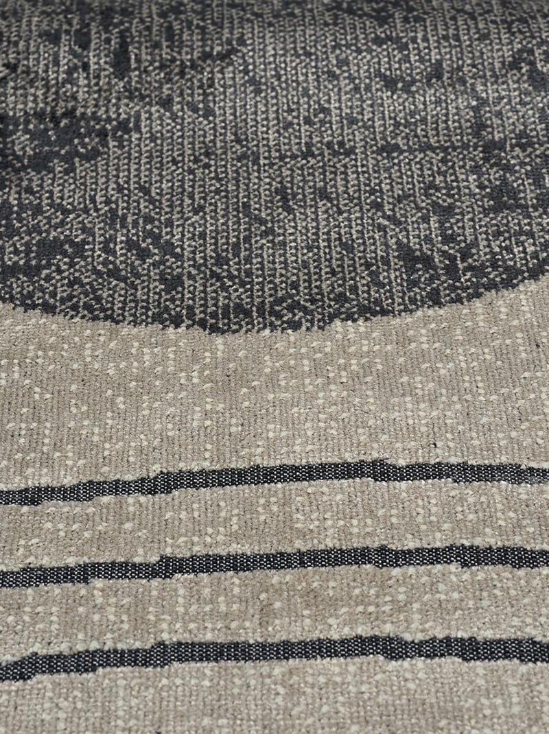 Tapis salon et chambre tissé en viscose motif géométrique SONDA Gris - Kiabi