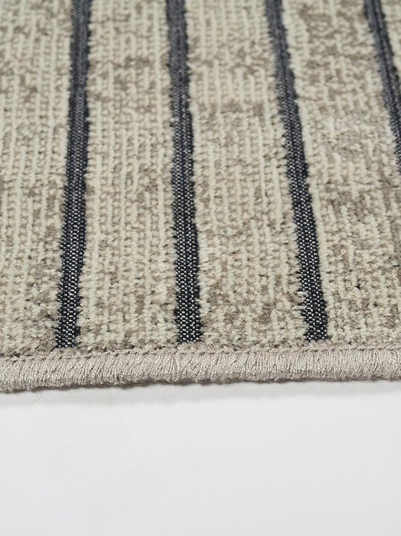 Tapis salon et chambre tissé en viscose motif géométrique SONDA Gris - Kiabi