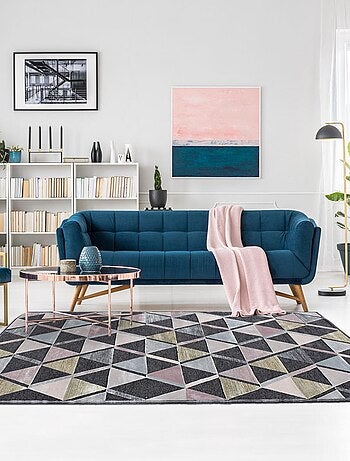 Tapis salon et chambre tissé en viscose motif scandinave SCANDSTYLE