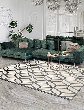 Tapis salon et chambre tissé en viscose motif scandinave SONDAC