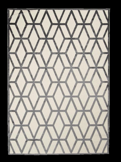 Tapis salon et chambre tissé en viscose motif scandinave SONDAC - Kiabi
