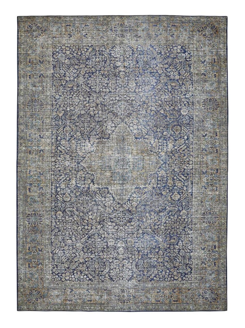 Tapis salon et chambre tissé LOMPTE Jaune - Kiabi