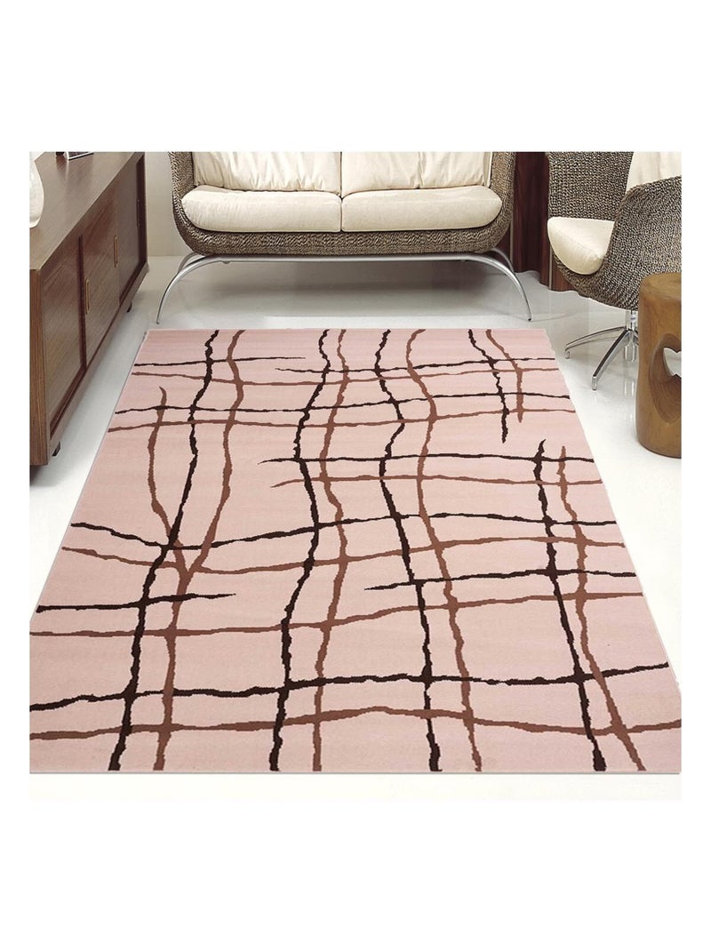 Tapis salon et chambre tissé motif abstrait AF1 MALMO Beige - Kiabi