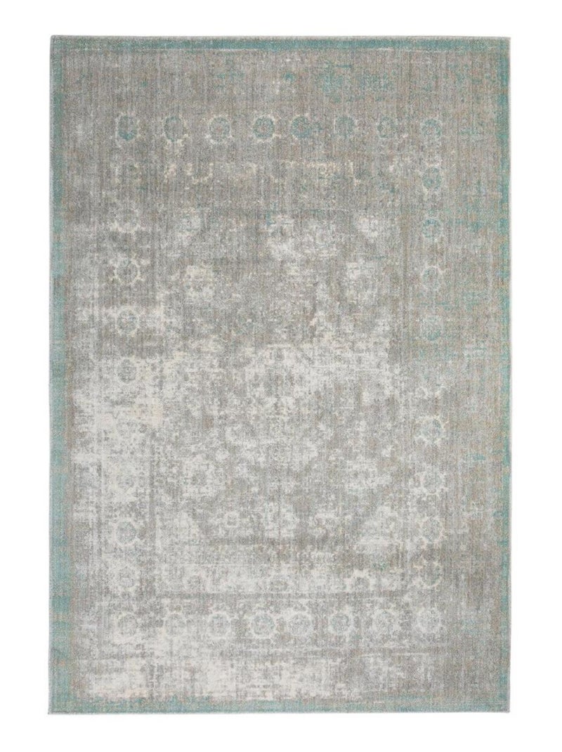 Tapis salon et chambre tissé motif abstrait BELANO Gris - Kiabi