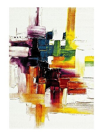 Tapis salon et chambre tissé motif abstrait BELO 3