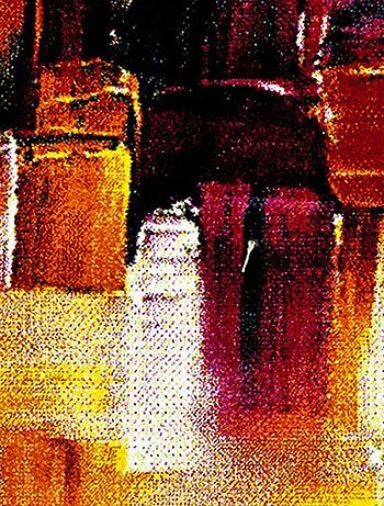 Tapis salon et chambre tissé motif abstrait BELO 3