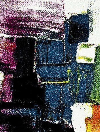 Tapis salon et chambre tissé motif abstrait BELO 3