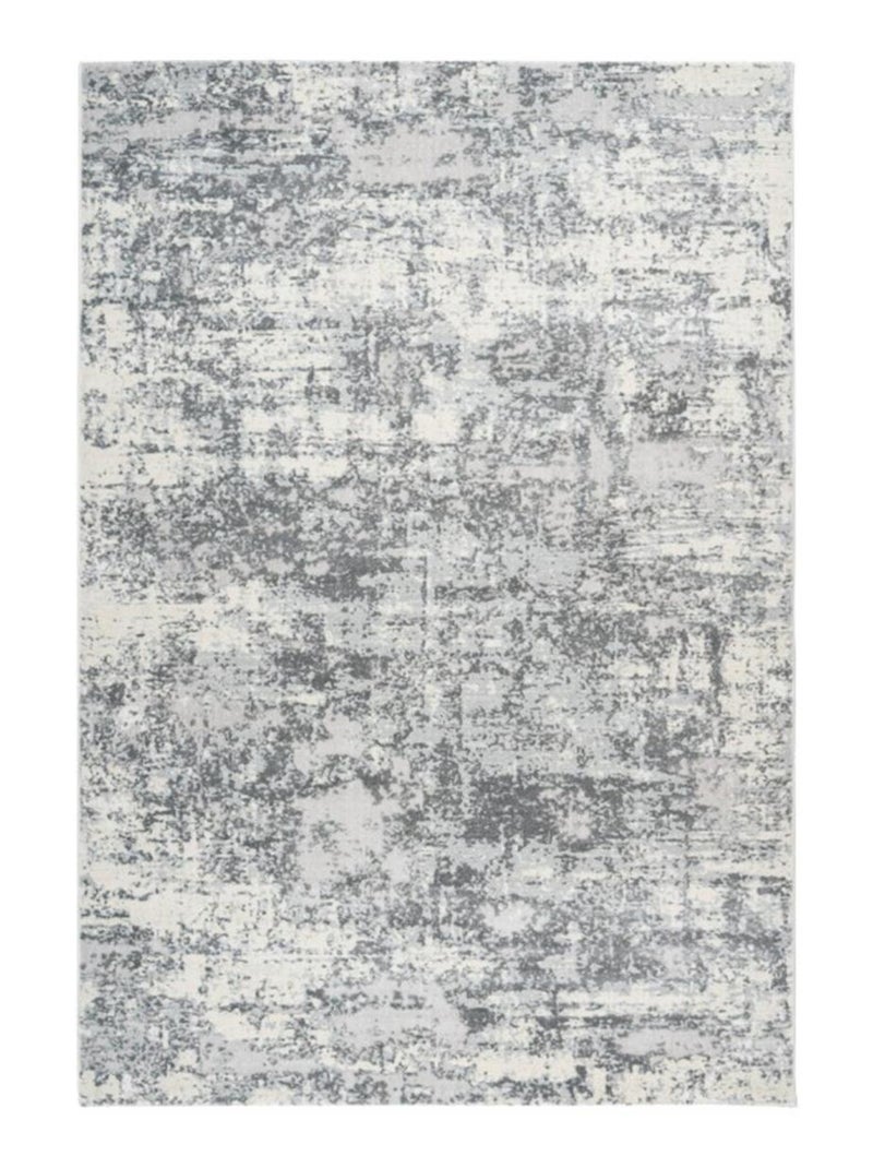 Tapis salon et chambre tissé motif abstrait BERLO Argent - Kiabi