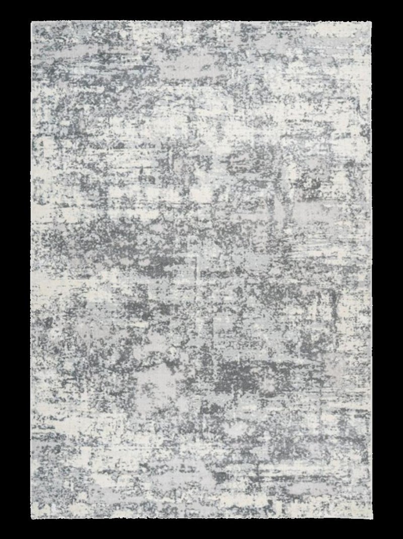 Tapis salon et chambre tissé motif abstrait BERLO Argent - Kiabi