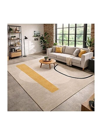 Tapis salon et chambre tissé motif abstrait CONTETRE