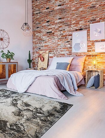 Tapis salon et chambre tissé motif abstrait DELAMER