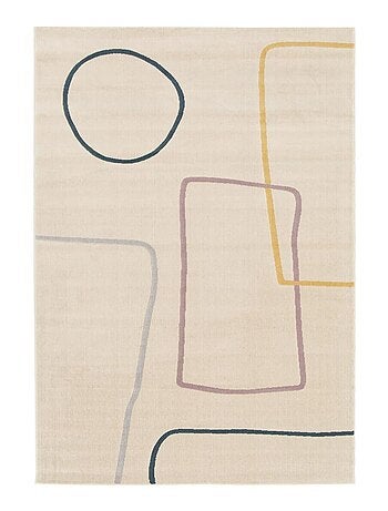 Tapis salon et chambre tissé motif abstrait FLARINE 5