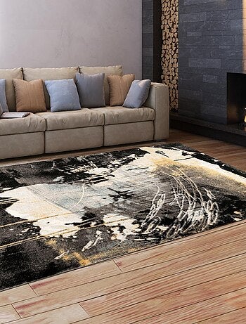 Tapis salon et chambre tissé motif abstrait FUNALA