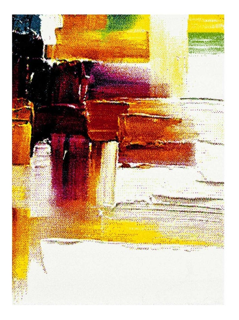 Tapis salon et chambre tissé motif abstrait JOLIA 3 Ecru - Kiabi