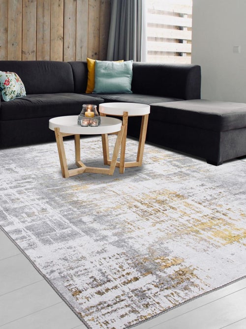 Tapis salon et chambre tissé motif abstrait JUNTO - Kiabi