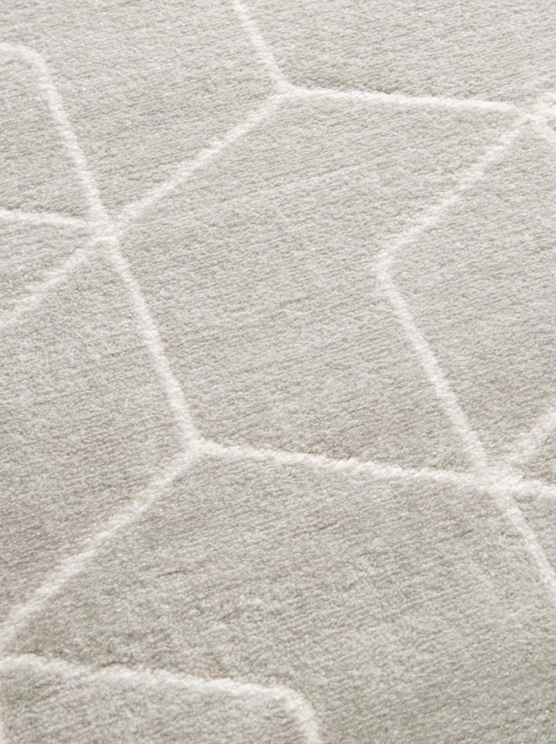 Tapis salon et chambre tissé motif abstrait LUCEN 8 Argent - Kiabi