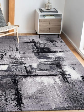 Tapis salon et chambre tissé motif abstrait LYN1 TABLO