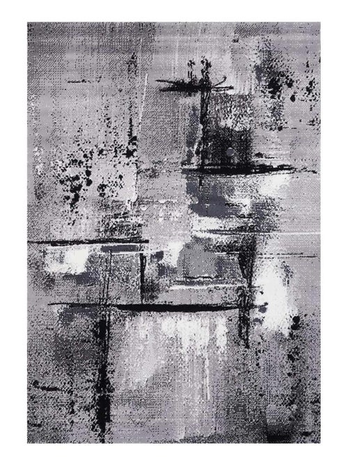 Tapis salon et chambre tissé motif abstrait LYN1 TABLO - Kiabi