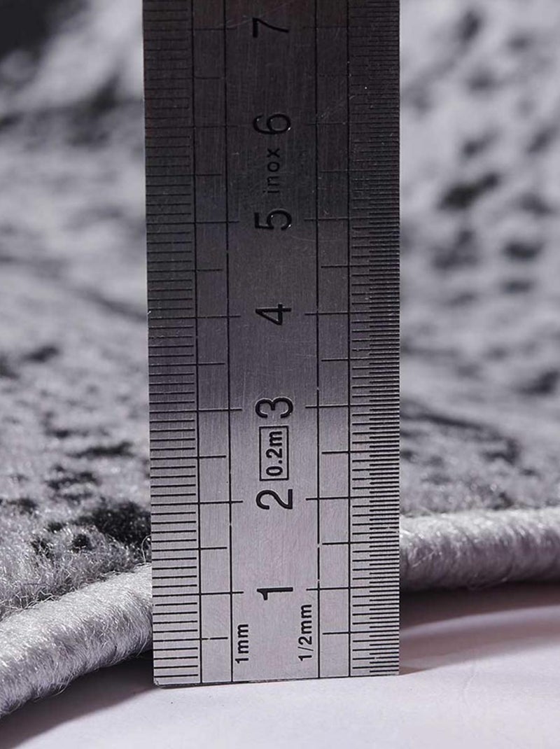 Tapis salon et chambre tissé motif abstrait LYN1 TABLO Gris - Kiabi