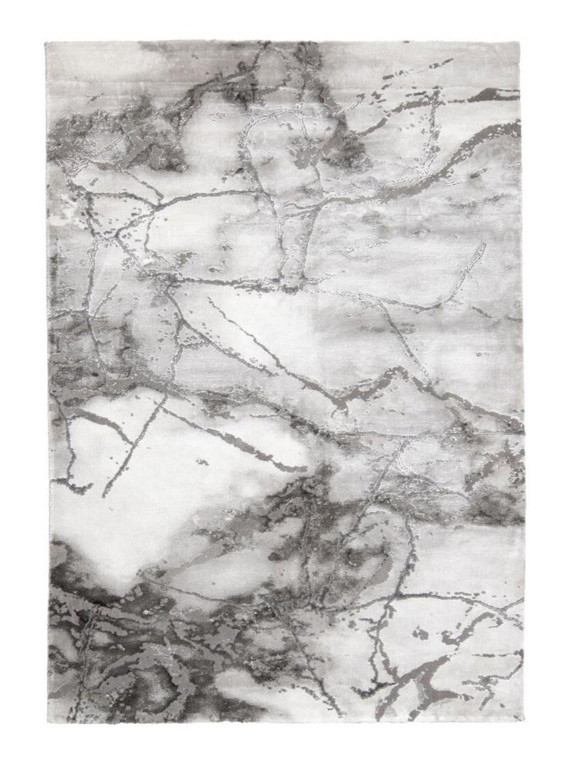 Tapis salon et chambre tissé motif abstrait MARBAL Gris - Kiabi