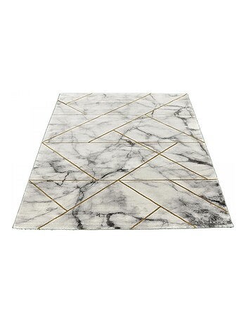 Tapis salon et chambre tissé motif abstrait MARBLI