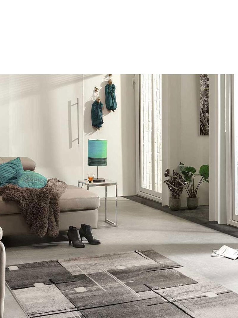 Tapis salon et chambre tissé motif abstrait NOVA Gris - Kiabi