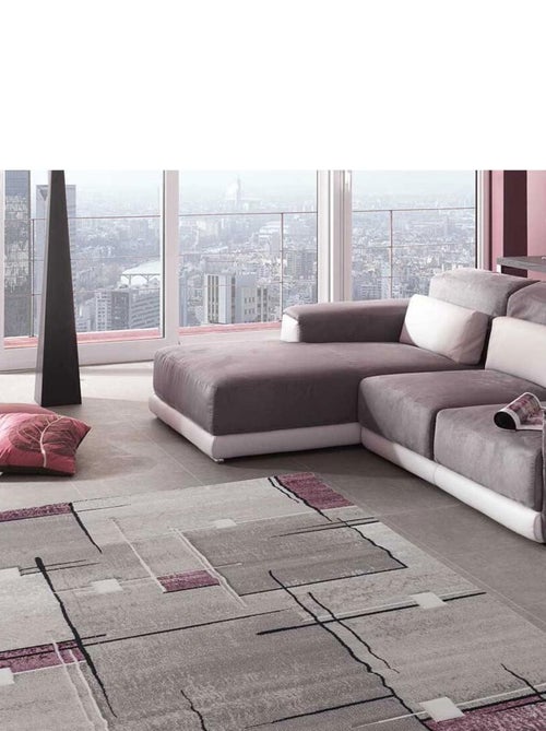 Tapis salon et chambre tissé motif abstrait NOVA - Kiabi