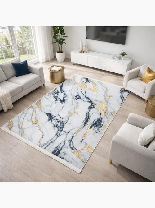 Tapis salon et chambre tissé motif abstrait PERY - Kiabi