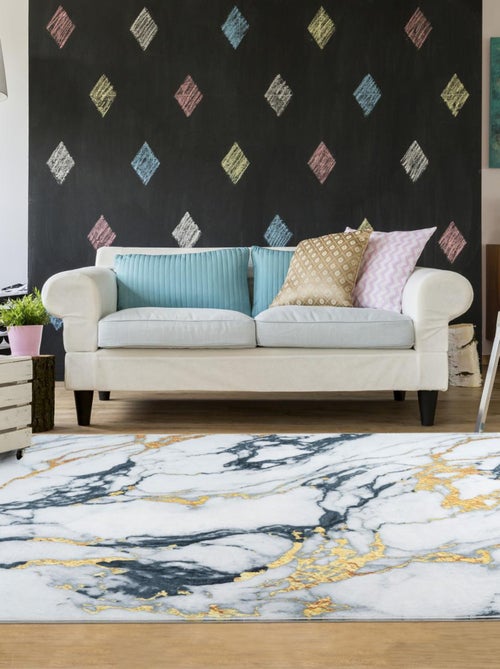 Tapis salon et chambre tissé motif abstrait PERY - Kiabi