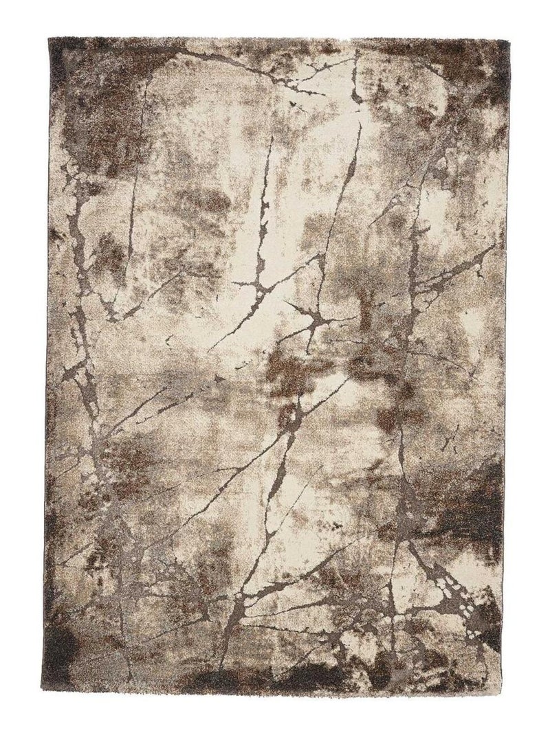 Tapis salon et chambre tissé motif abstrait TERSORE Gris - Kiabi