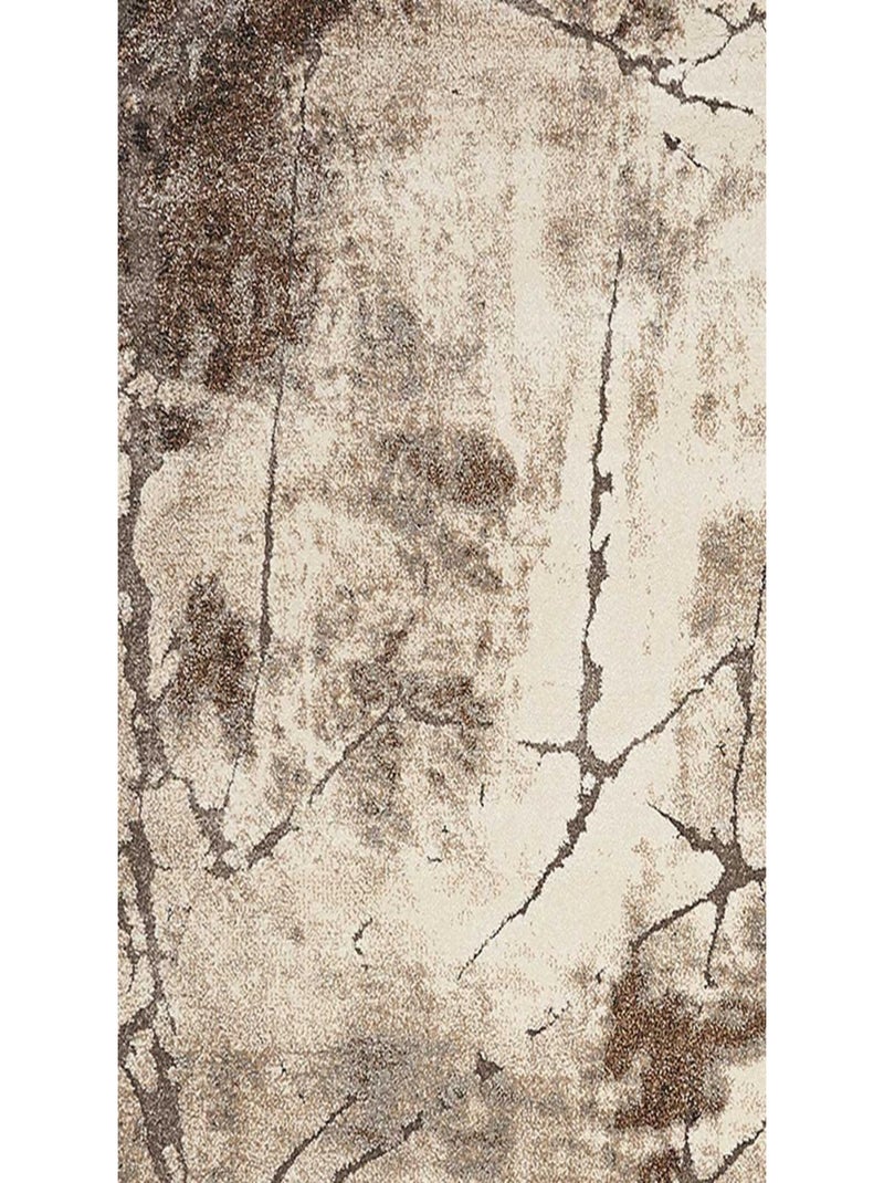 Tapis salon et chambre tissé motif abstrait TERSORE Gris - Kiabi