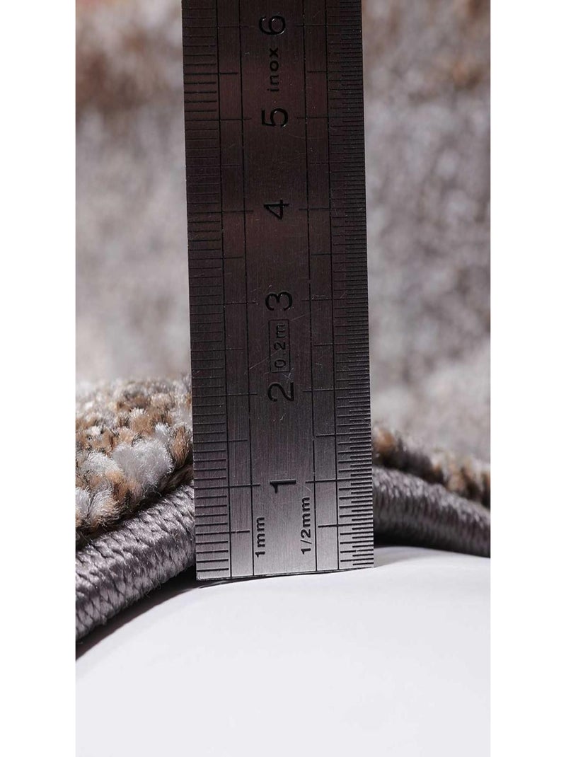 Tapis salon et chambre tissé motif abstrait TERSORE Gris - Kiabi