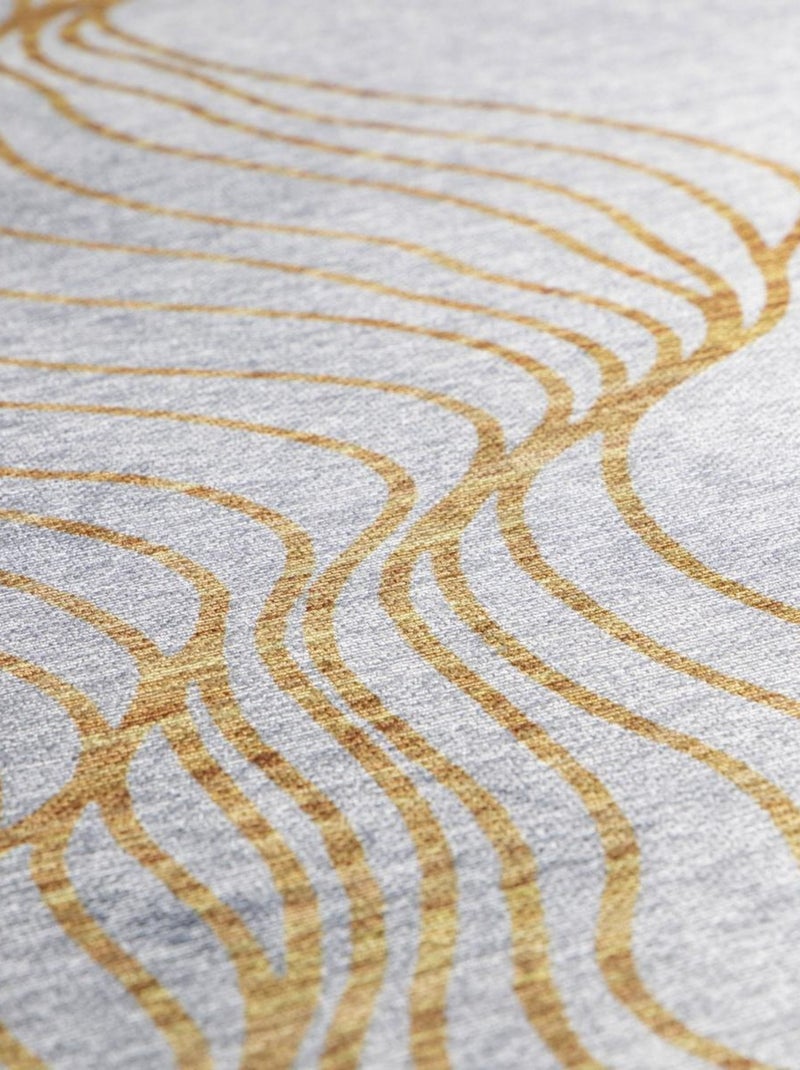 Tapis salon et chambre tissé motif abstrait VIVACE 12 Gris - Kiabi