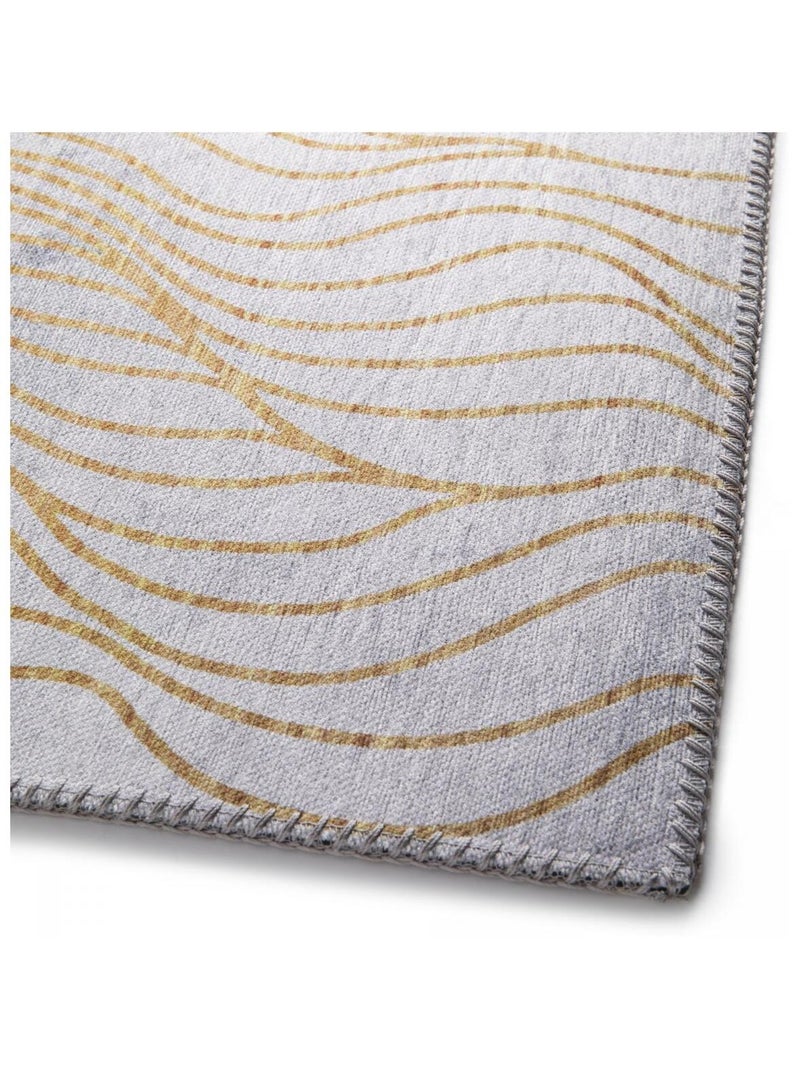 Tapis salon et chambre tissé motif abstrait VIVACE 12 Gris - Kiabi