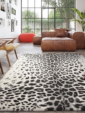 Tapis salon et chambre tissé motif animaux BELLA 5