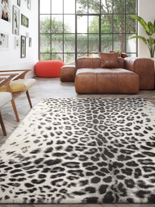 Tapis salon et chambre tissé motif animaux BELLA 5 - Kiabi