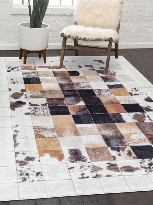 Tapis salon et chambre tissé motif animaux HUSLIO - Kiabi