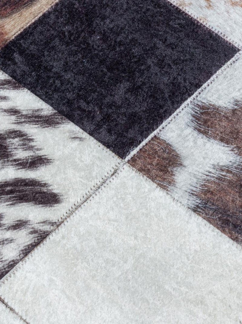 Tapis salon et chambre tissé motif animaux HUSLIO Ecru - Kiabi