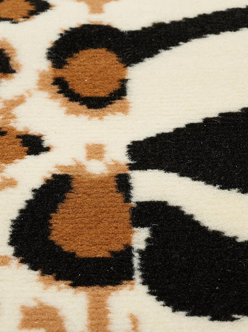 Tapis salon et chambre tissé motif animaux LYN1 SAVANA Beige - Kiabi