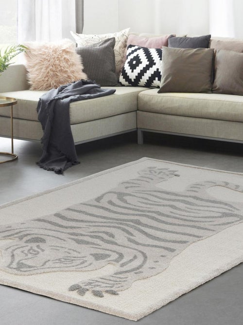 Tapis salon et chambre tissé motif animaux RIVIERA 2 - Kiabi