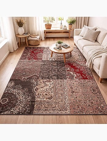 Tapis salon et chambre tissé motif baroque LYN1 NYBRO