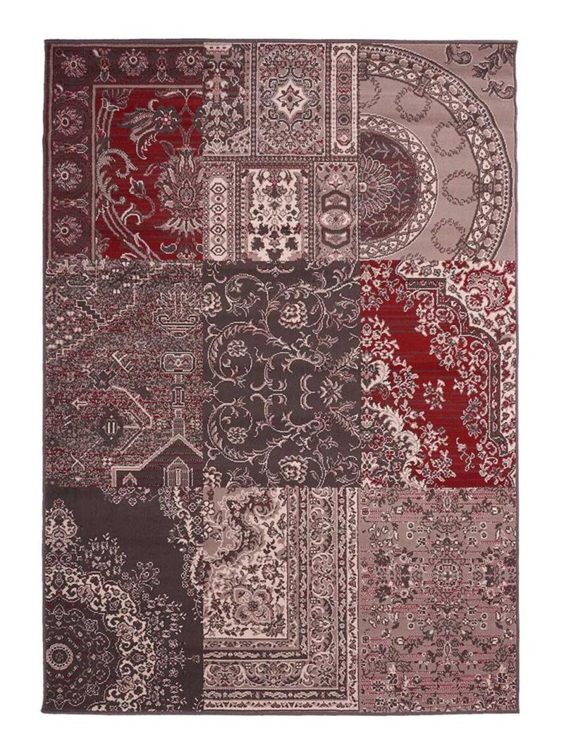 Tapis salon et chambre tissé motif baroque LYN1 NYBRO Gris - Kiabi