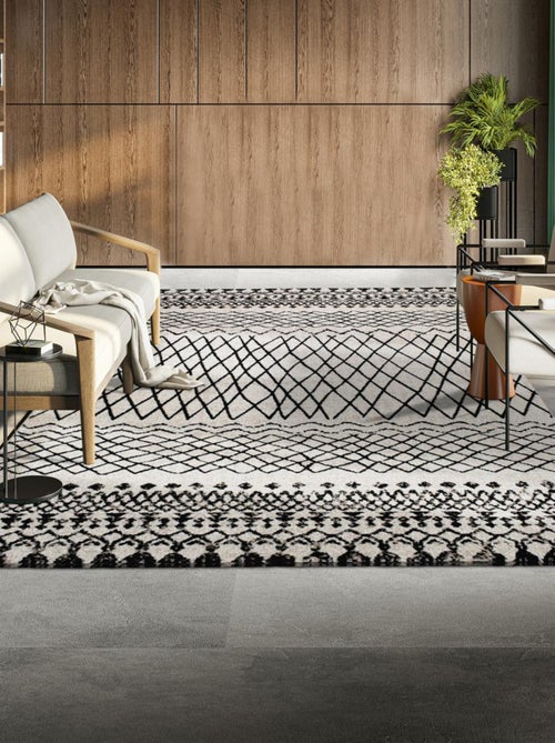Tapis salon et chambre tissé motif berbère LYN8 - Kiabi
