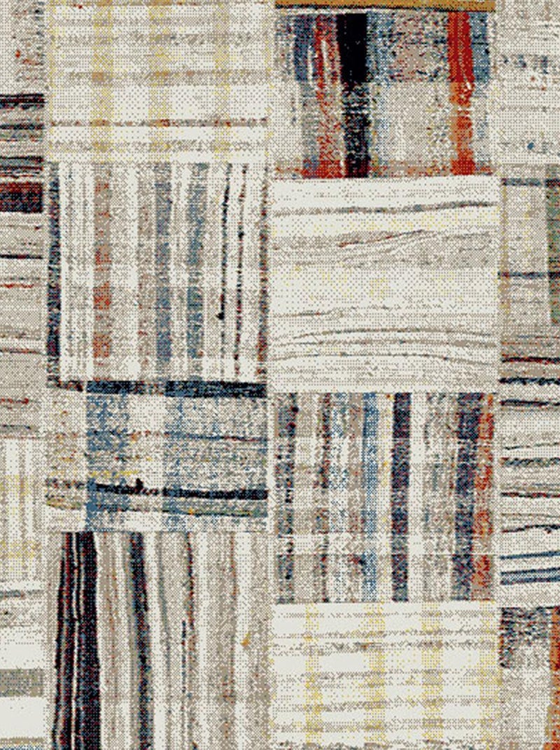 Tapis salon et chambre tissé motif berbère MO 83 Beige - Kiabi