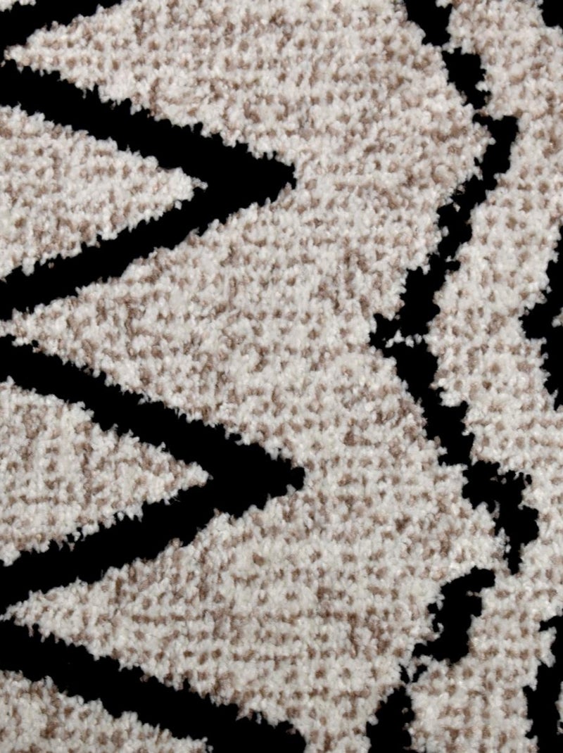 Tapis salon et chambre tissé motif berbère MO 83 Beige - Kiabi